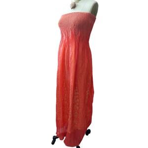 VTG Anthro Lapis maxi dress skirt coverup OS boho bohemian